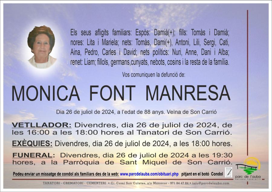 MONICA  FONT MANRESA