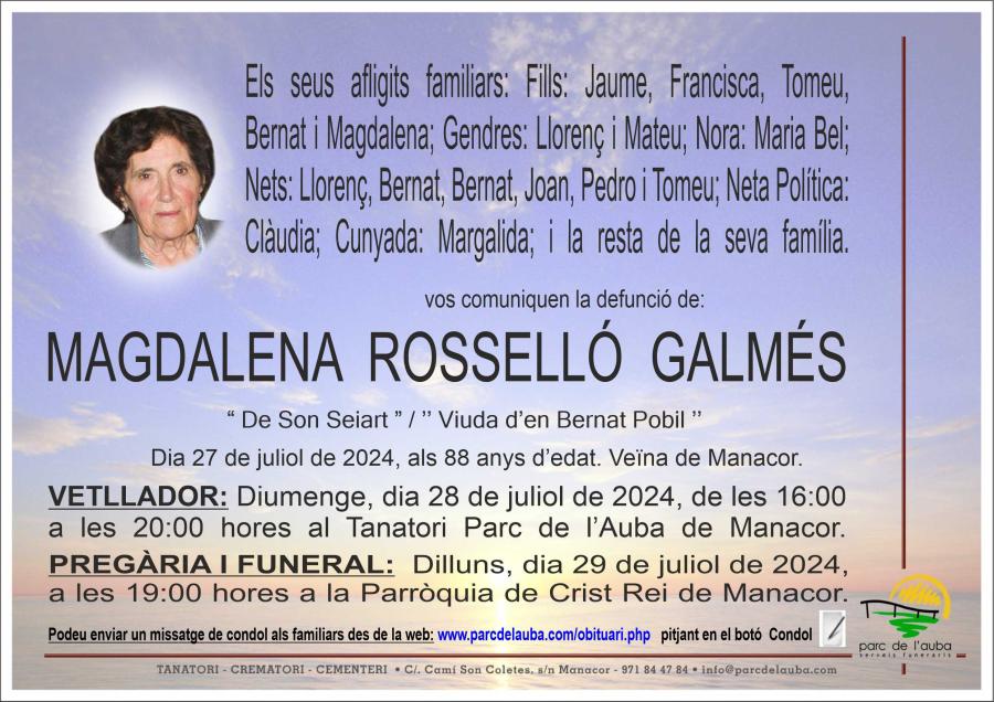 MAGDALENA ROSSELLÓ GALMÉS