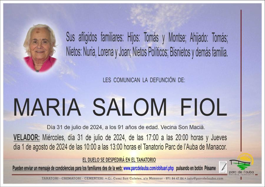 MARIA  SALOM FIOL