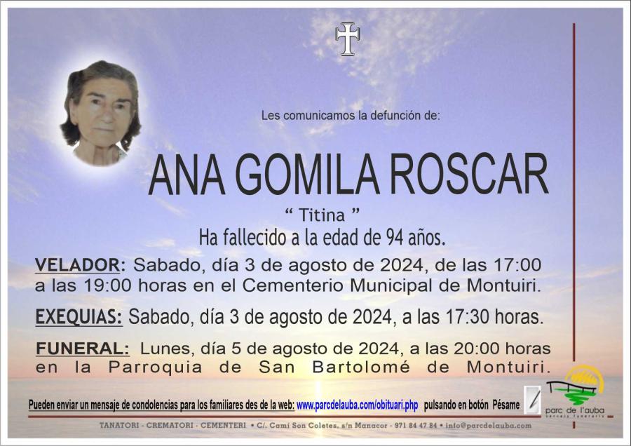 ANA GOMILA ROSCAR