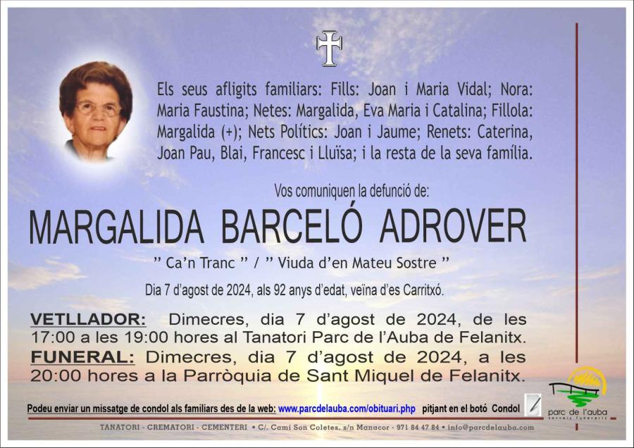 MARGALIDA BARCELO  ADROVER