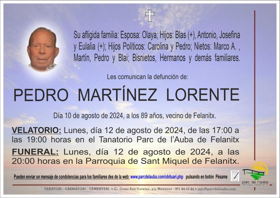 PEDRO  MARTÍNEZ LORENTE