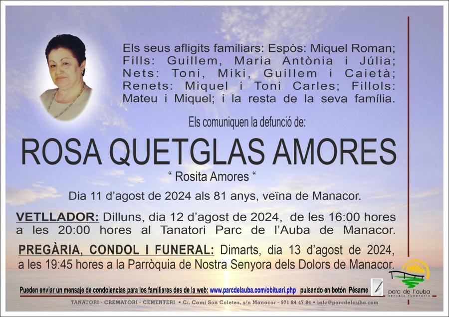 ROSA  QUETGLAS AMORES