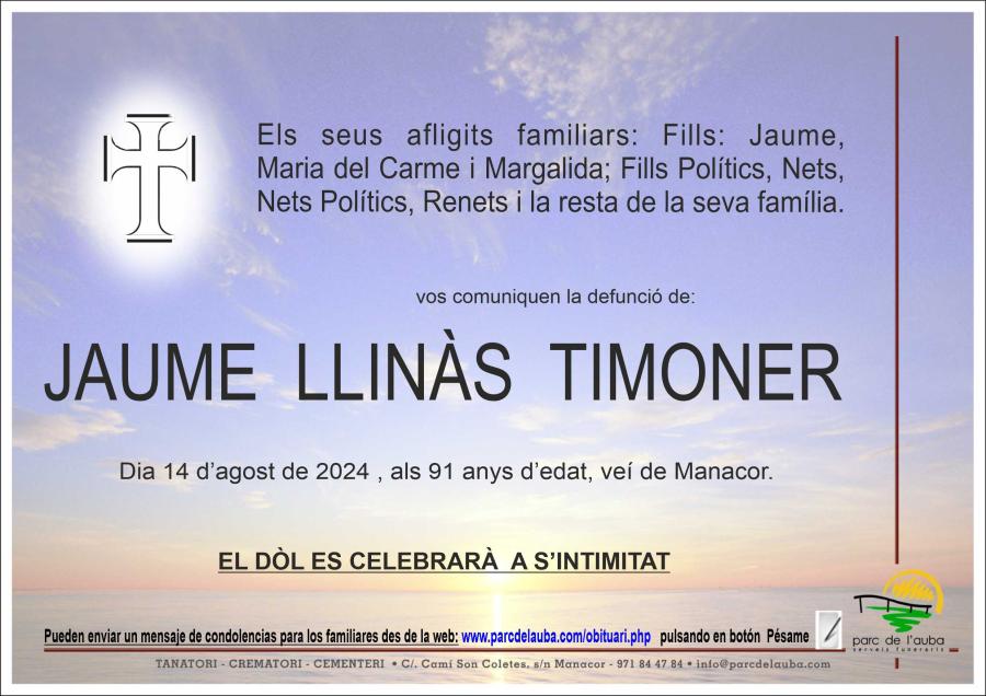 JAUME LLINÀS TIMONER