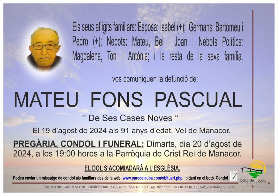 MATEU FONS PASCUAL