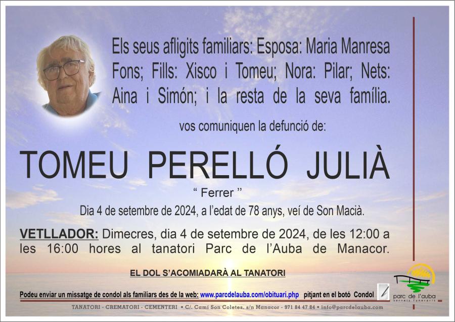 TOMEU PERELLÓ  JULIÀ