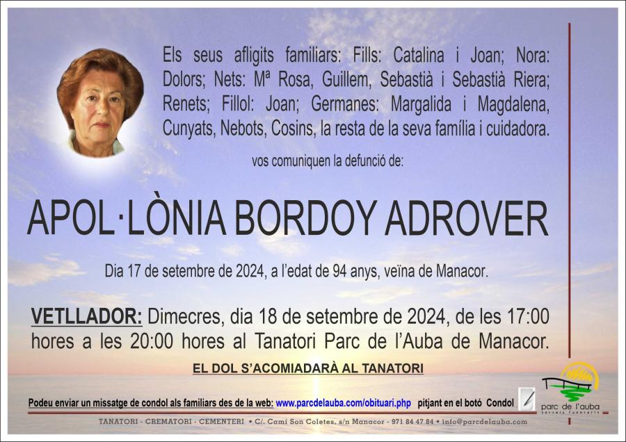 APOLONIA BORDOY ADROVER