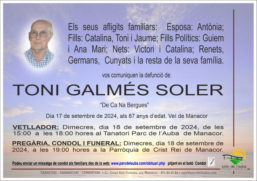 TONI GALMÉS SOLER