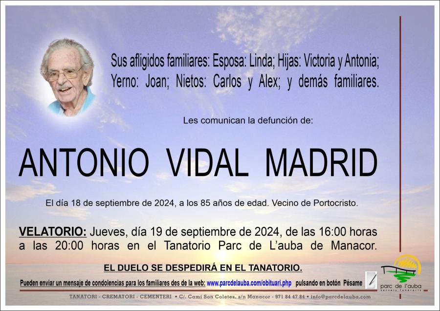ANTONIO VIDAL MADRID