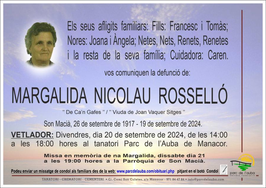 MARGALIDA NICOLAU  ROSSELLÓ
