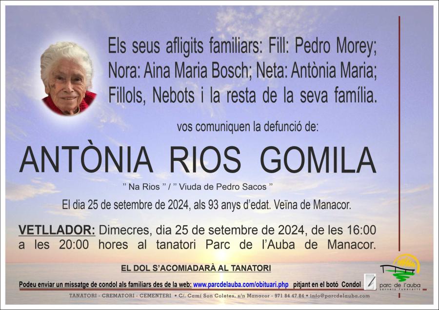 ANTÃ'NIA  RIOS GOMILA