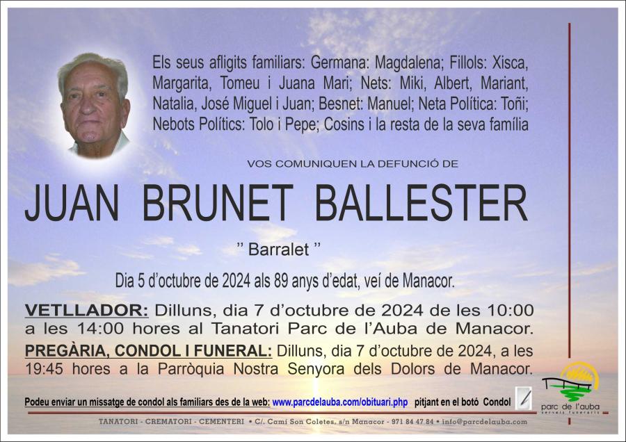JUAN  BRUNET BALLESTER