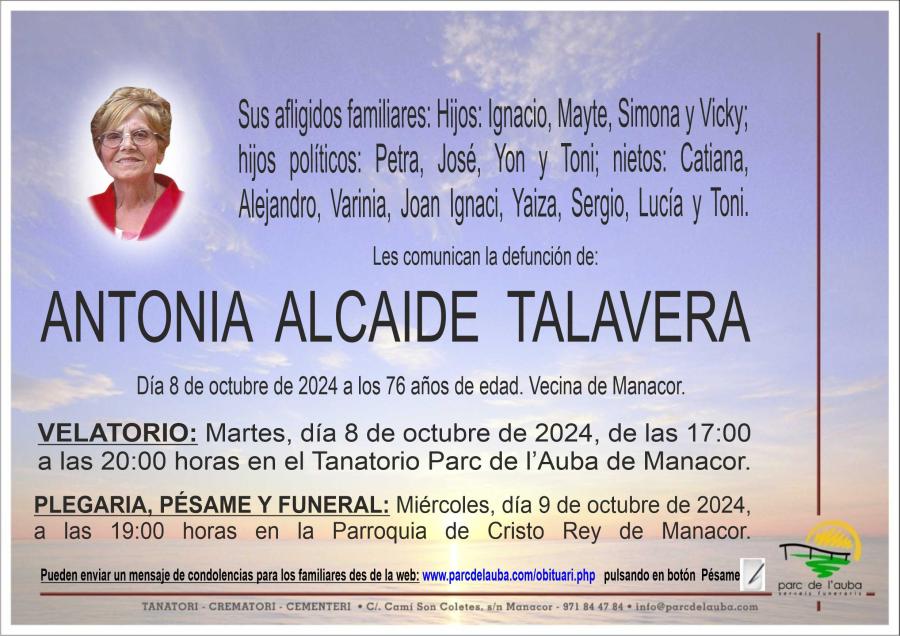 ANTONIA ALCAIDE TALAVERA