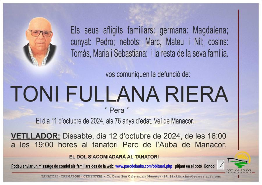 TONI FULLANA RIERA