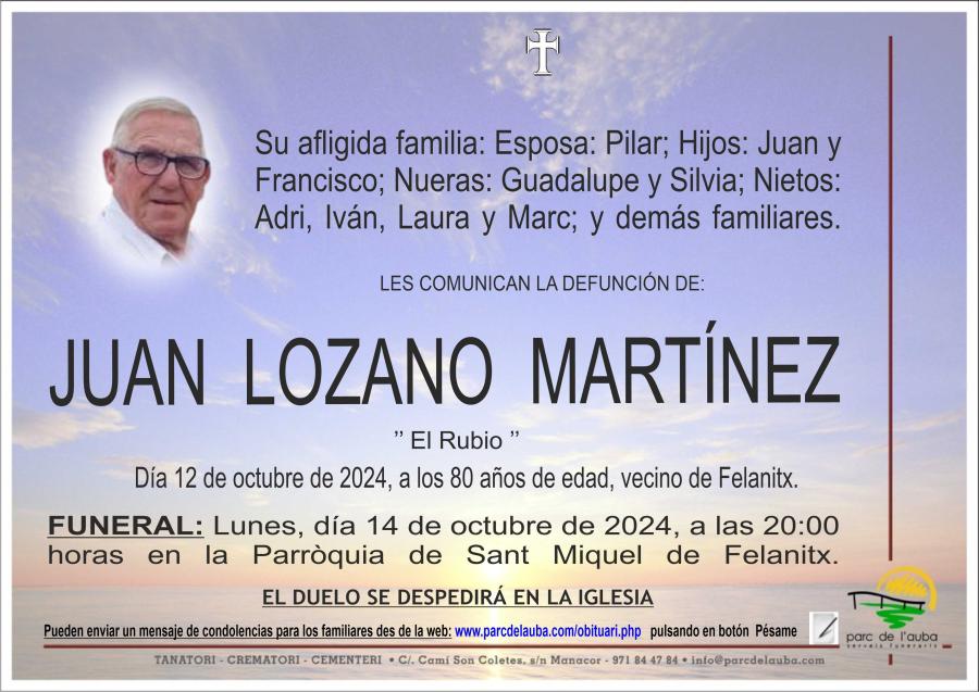 JUAN  LOZANO MARTÍNEZ