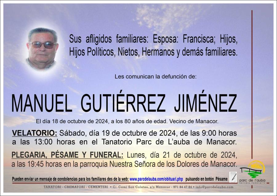MANUEL  GUTIÉRREZ JIMÉNEZ