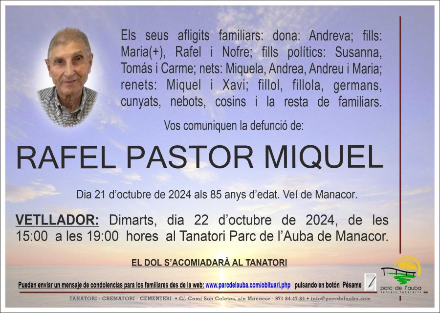 RAFEL PASTOR MIQUEL