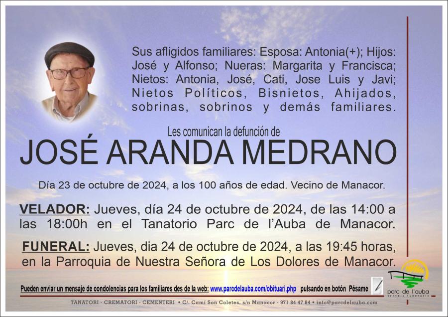 JOSÉ  ARANDA MEDRANO
