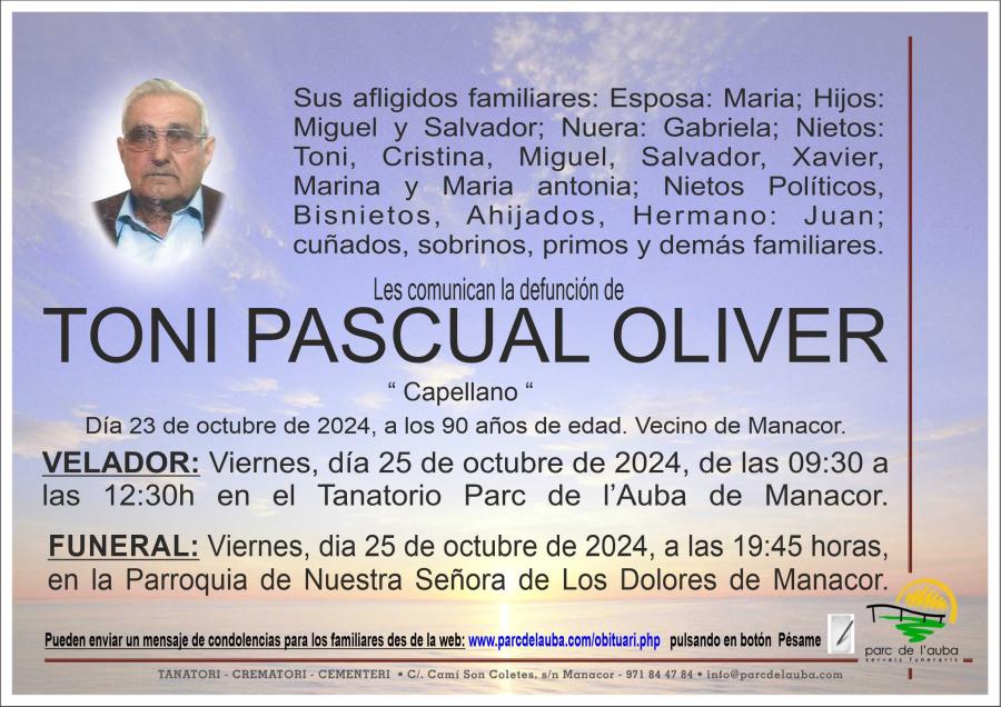 TONI PASCUAL OLIVER