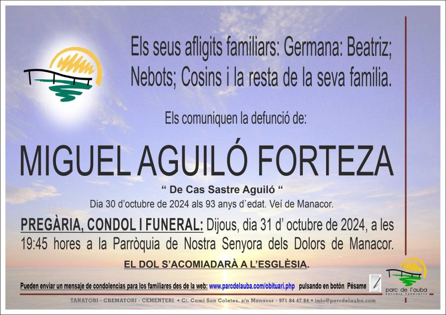 MIGUEL AGUILÓ FORTEZA