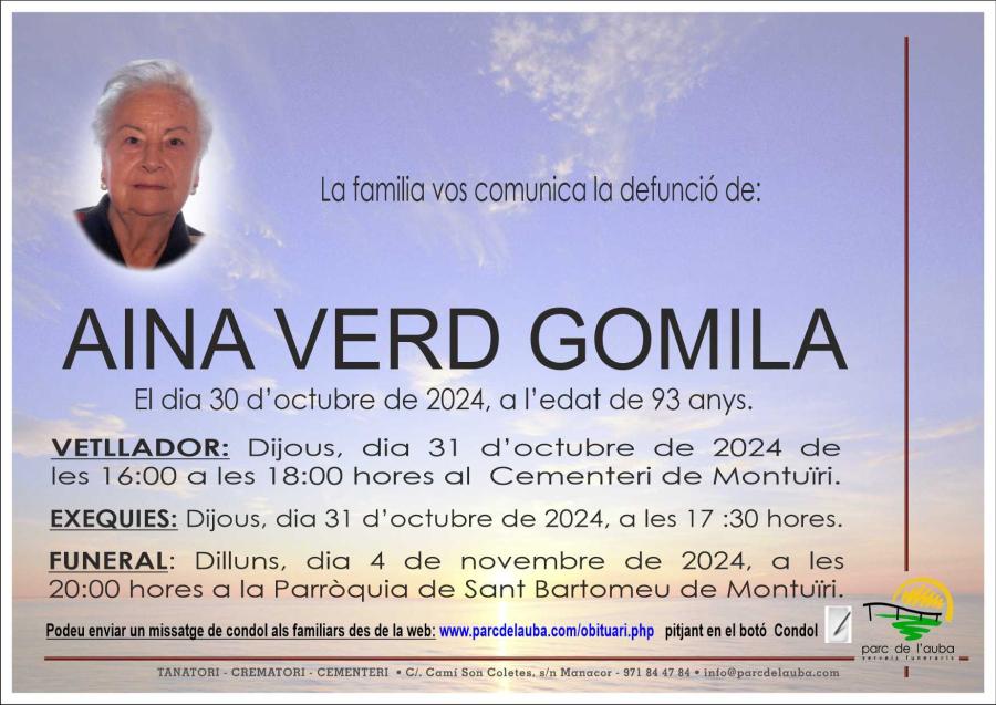 AINA  VERD GOMILA