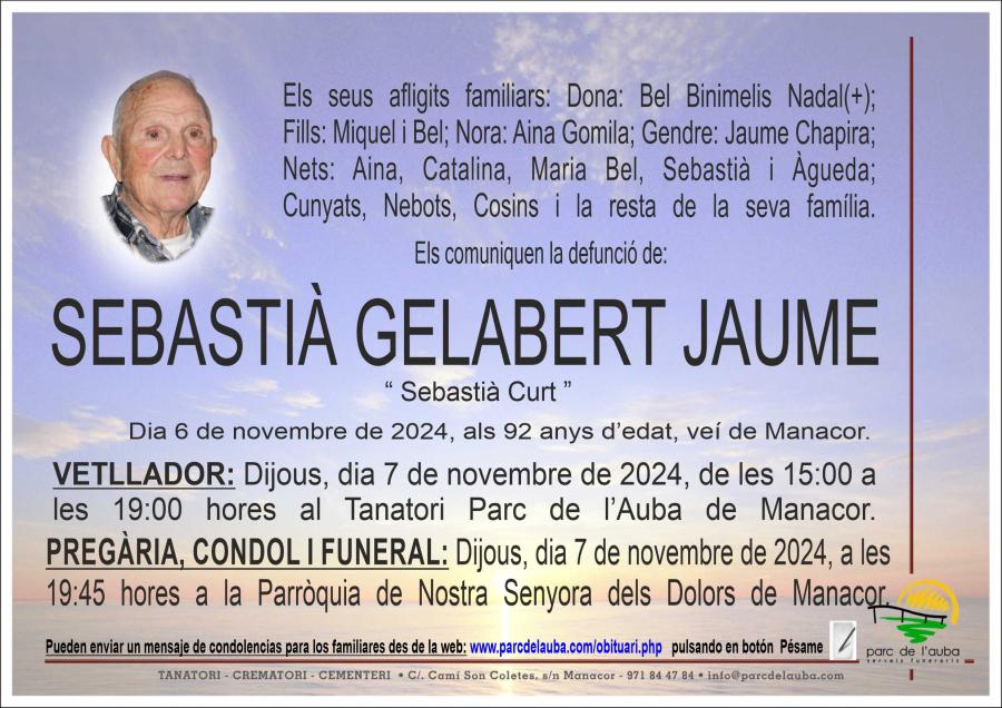 SEBASTIÀ GELABERT JAUME