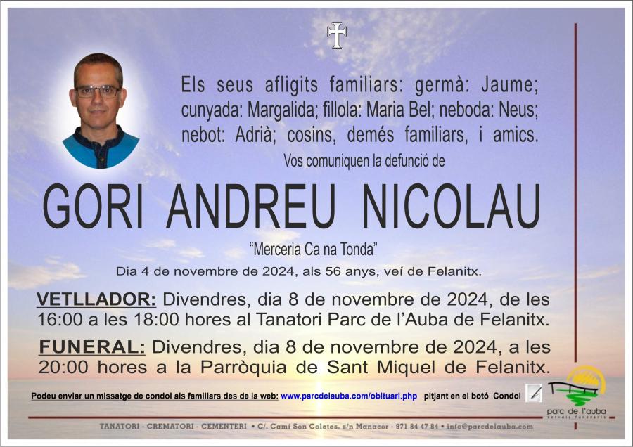 GORI ANDREU NICOLAU