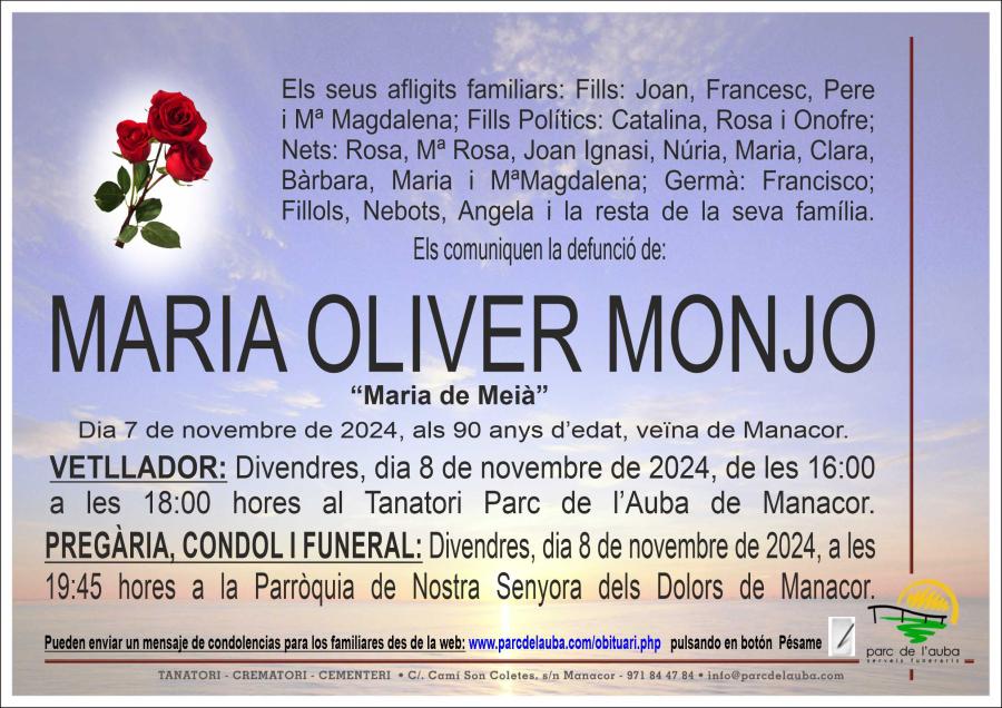 MARIA  OLIVER MONJO