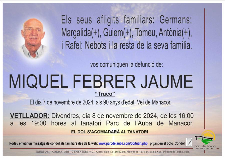 MIQUEL FEBRER JAUME
