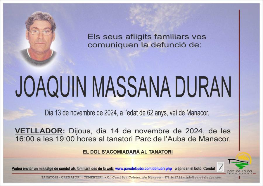 JOAQUIN MASSANA DURAN