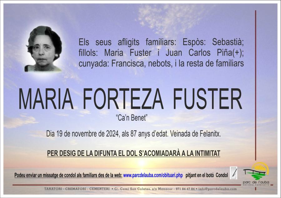 MARIA FORTEZA FUSTER