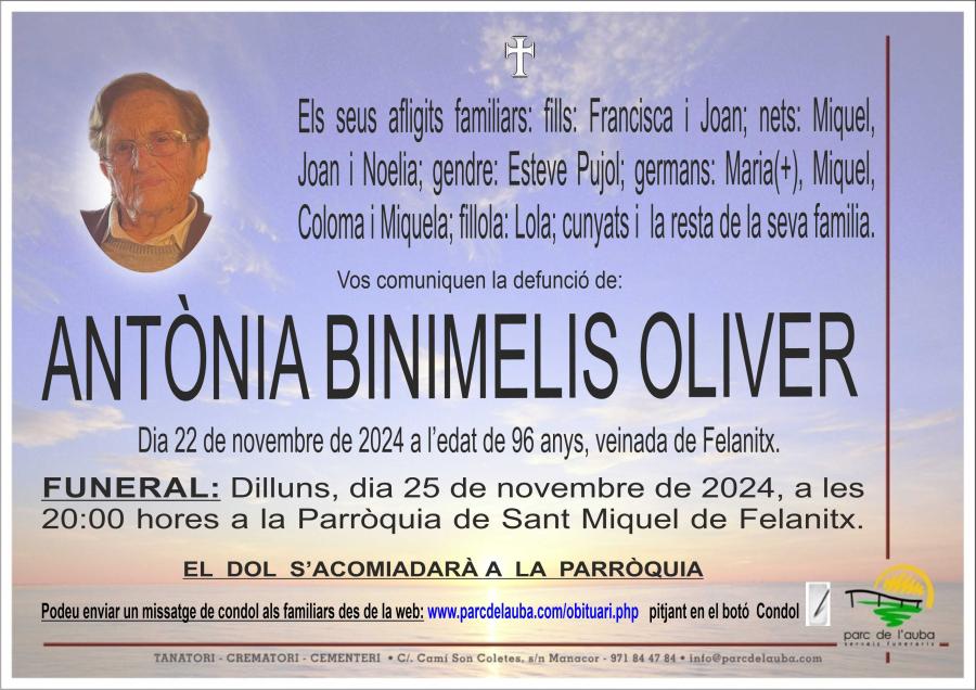 ANTONIA BINIMELIS OLIVER