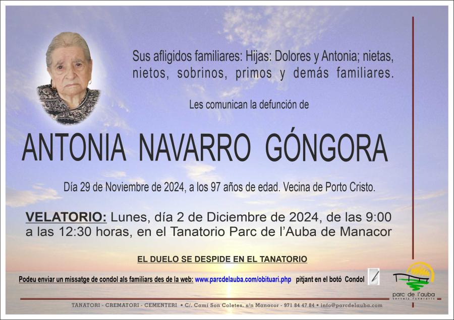 ANTONIA NAVARRO GÓNGORA