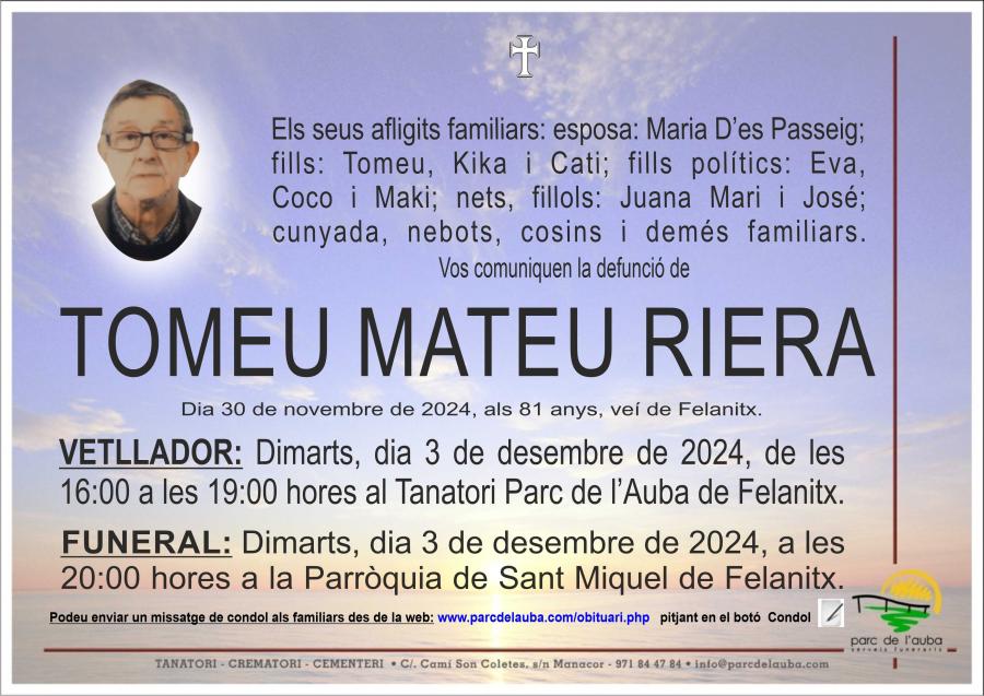 TOMEU MATEU RIERA