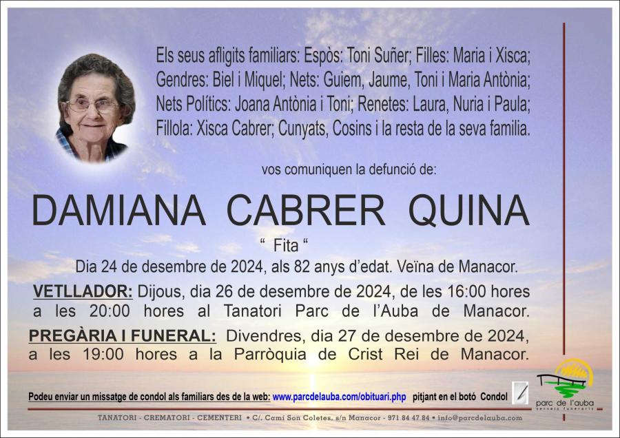 DAMIANA CABRER QUINA