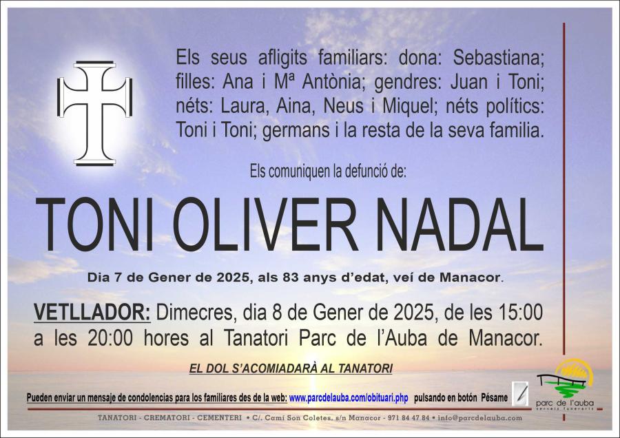 TONI OLIVER NADAL