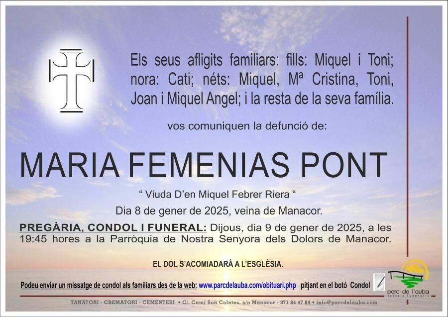 MARIA FEMENIAS PONT