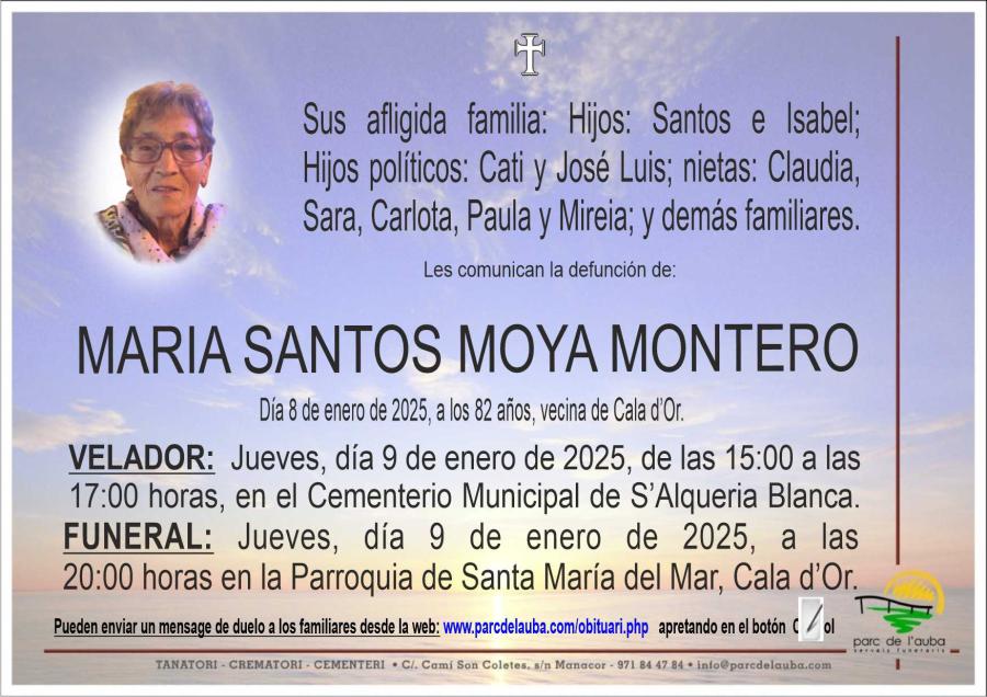 MARIA SANTOS  MOYA MONTERO