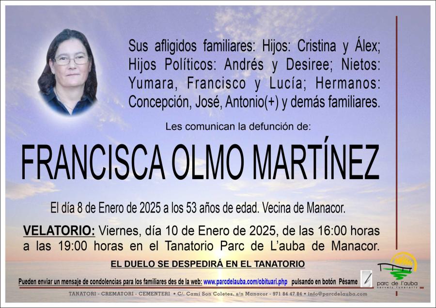 FRANCISCA  OLMO MARTÍNEZ