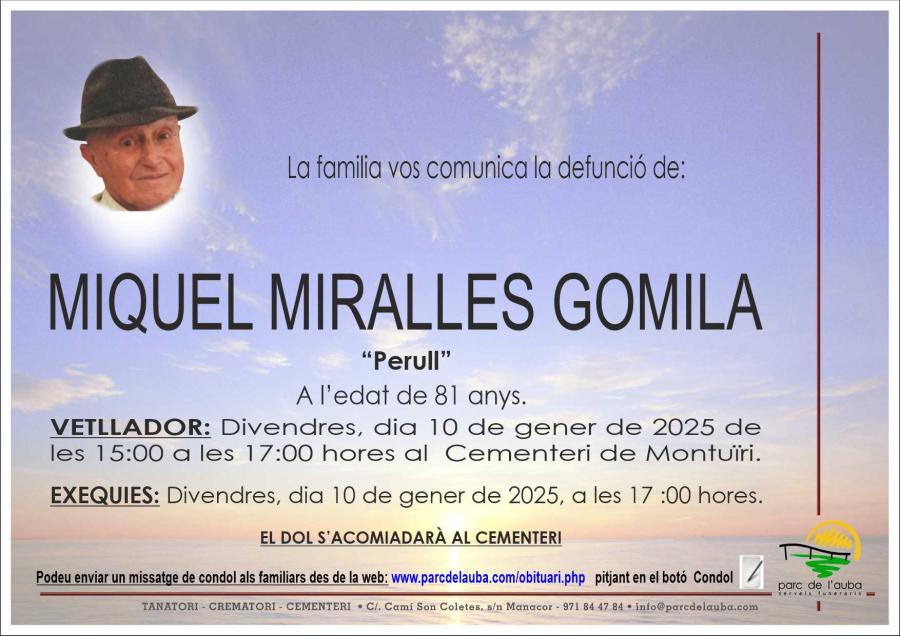MIQUEL MIRALLES GOMILA