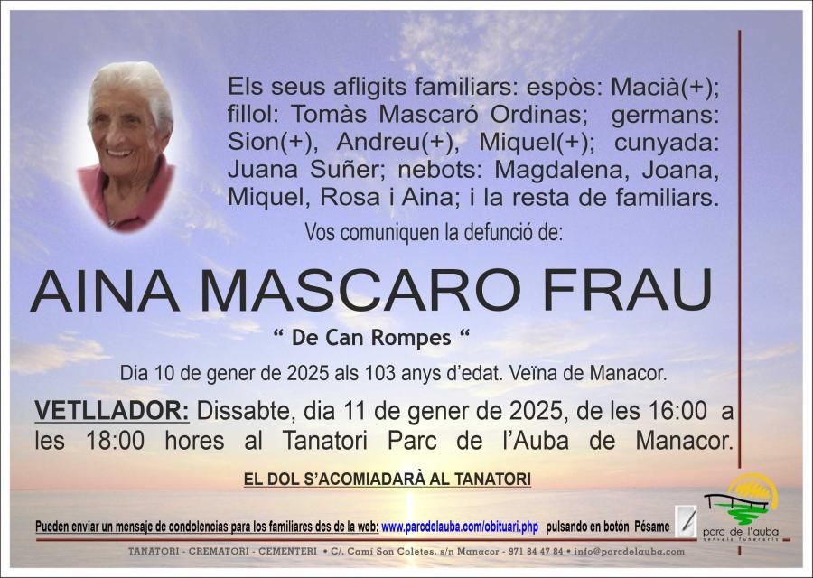 AINA MASCARO FRAU