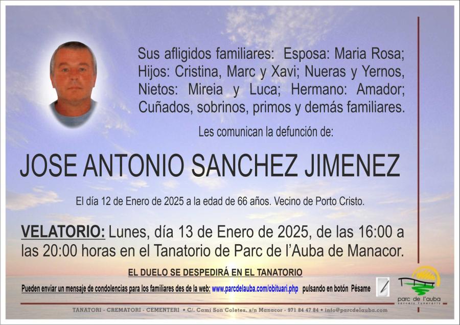 JOSE ANTONIO  SANCHEZ JIMENEZ
