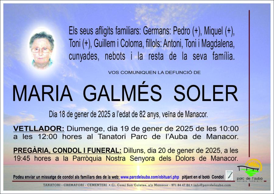 MARIA GALMÉS SOLER