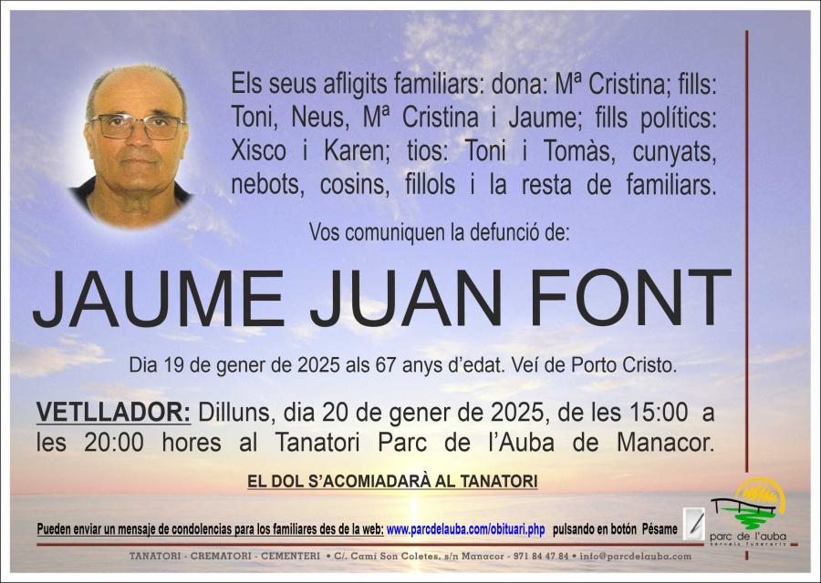 JAUME JUAN FONT