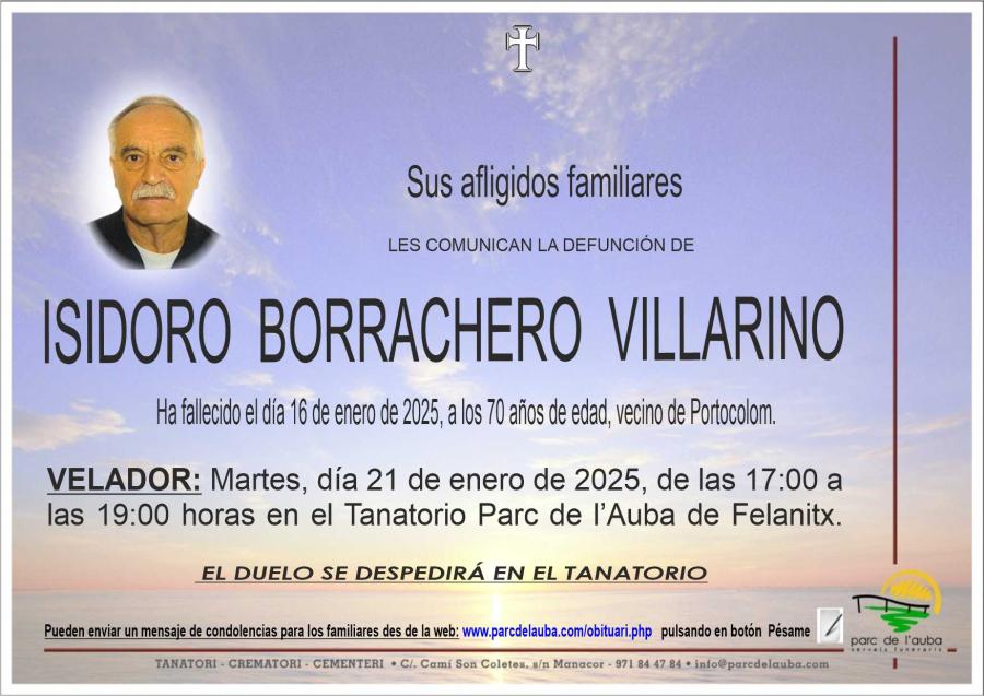 ISIDORO BORRACHERO VILLARINO
