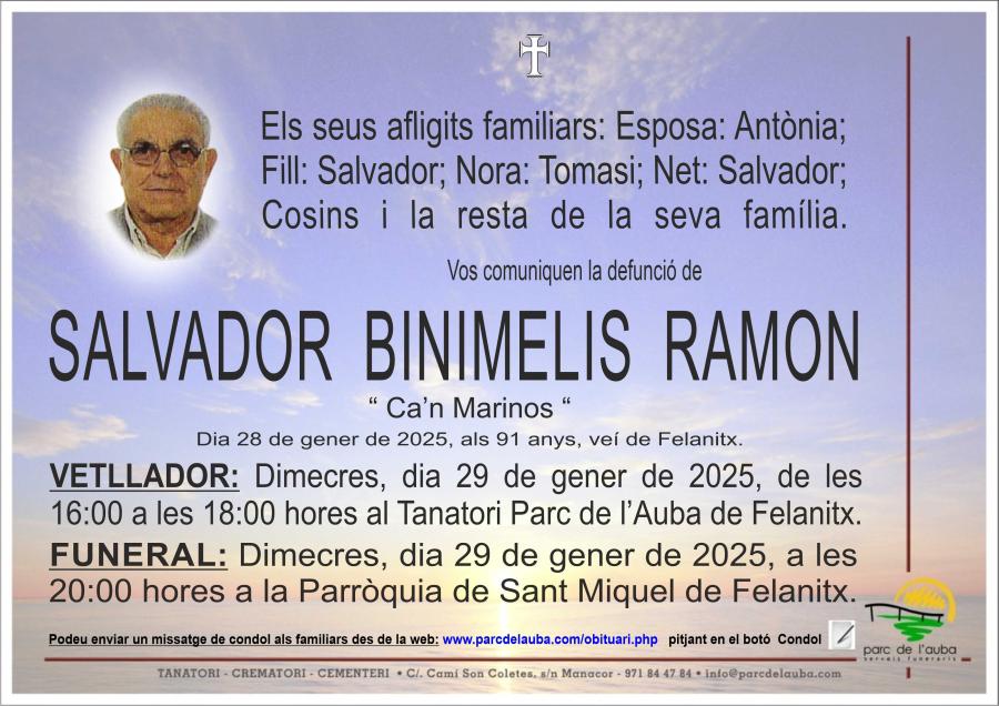 SALVADOR BINIMELIS RAMON