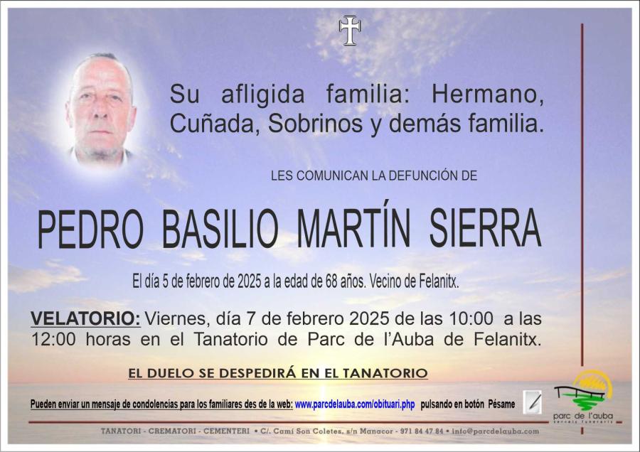 PEDRO BASILIO  MARTÍN SIERRA