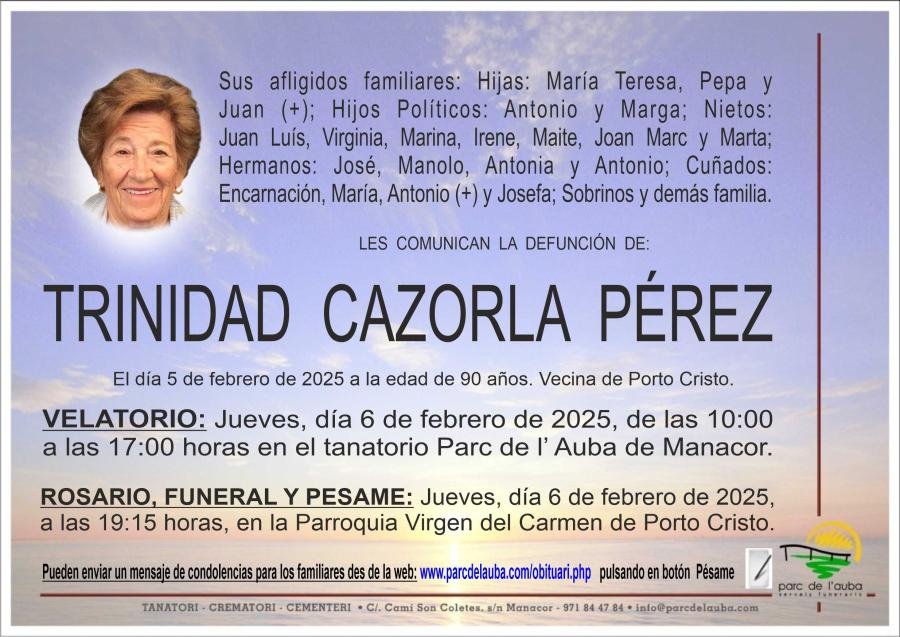 TRINIDAD CAZORLA PÉREZ