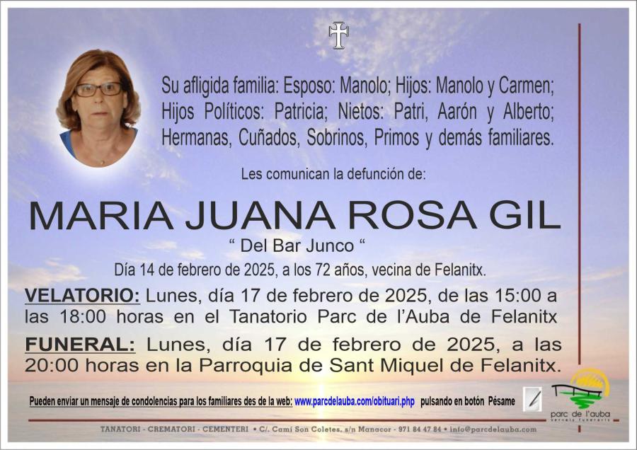 MARÍA JUANA ROSA GIL
