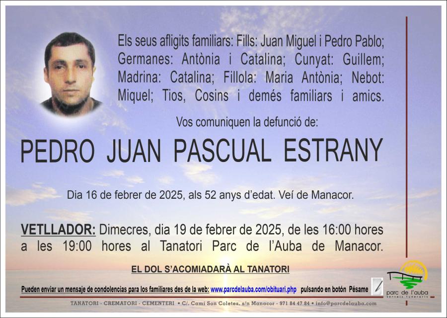 PEDRO JUAN PASCUAL ESTRANY